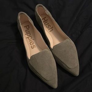 Hush Puppies, Hazel Point, Olive Suede, Size 9, Never worn